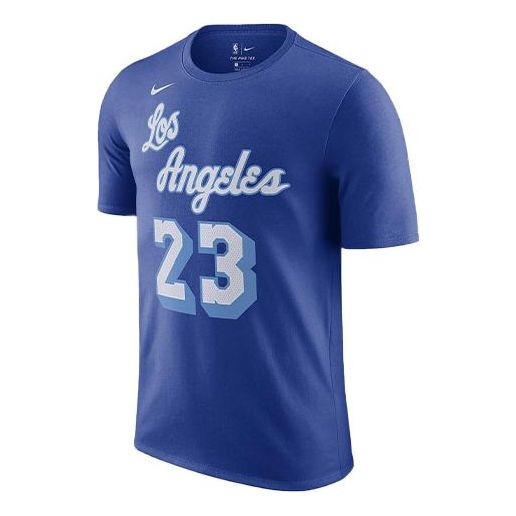 Тениска Nike Los Angeles Lakers LeBron James #23 T-Shirt Синьо | CT9914-495