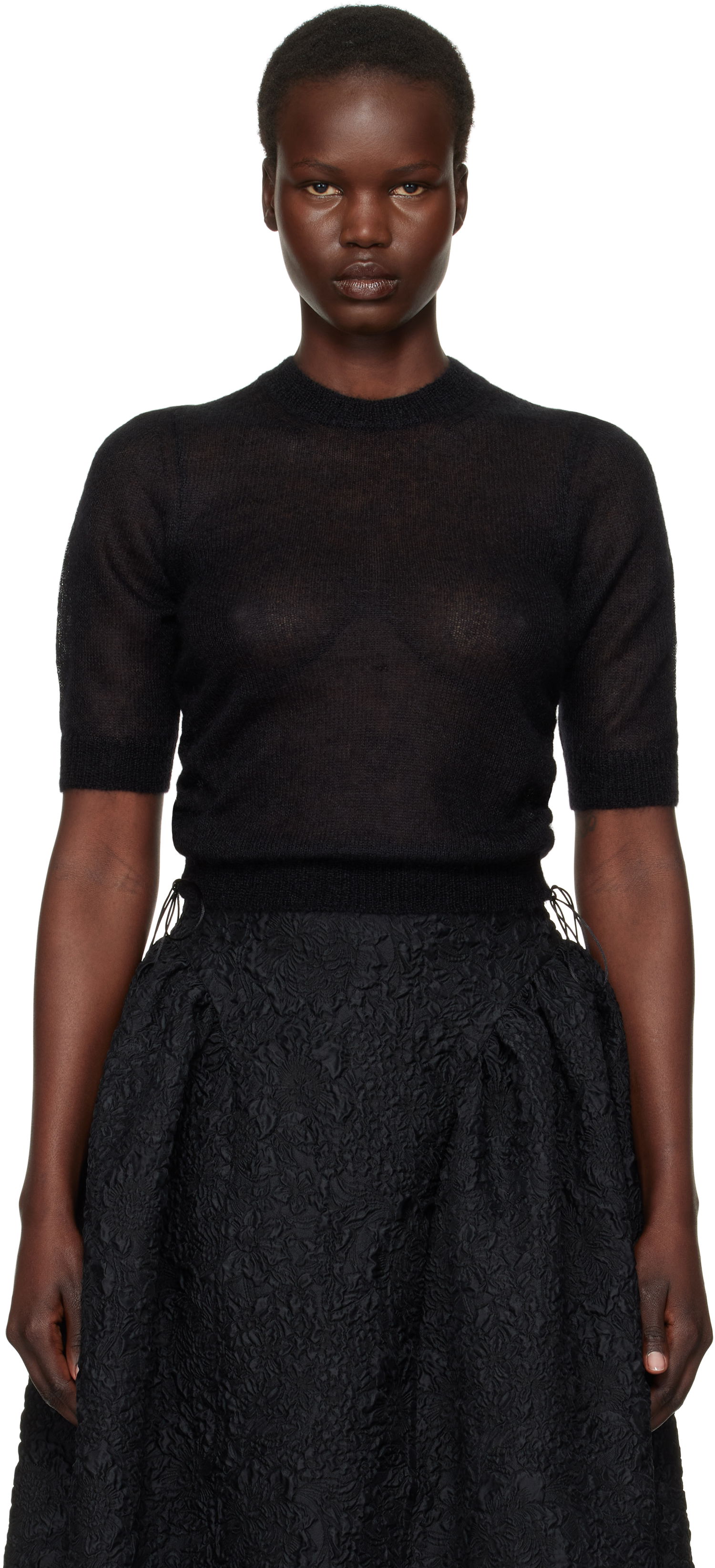 Пуловер Cecilie Bahnsen Cecilie Bahnsen Videl Knit Top Черно | 4.24KNI50003 VIDEL TOP, 0