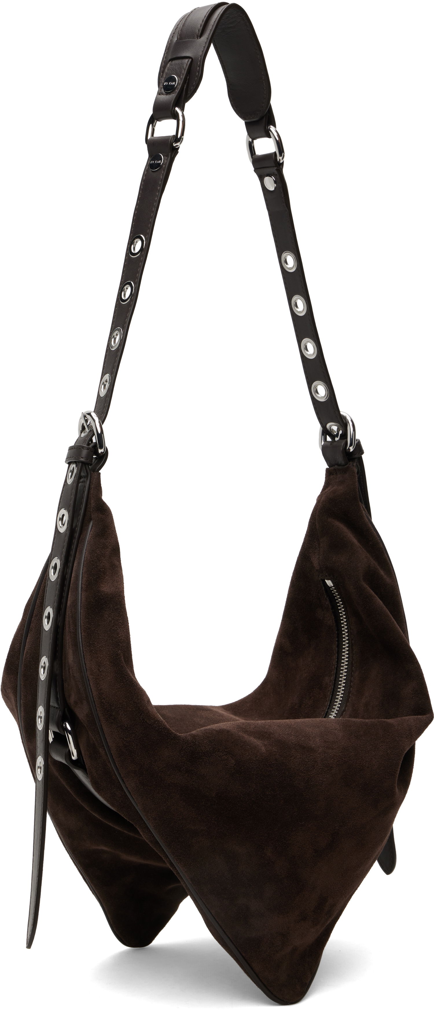Чанта през рамо BY FAR BY FAR Trayana Suede & Nappa Leather Shoulder Bag Кафяво | MWBSB063MM050BR054PL, 1