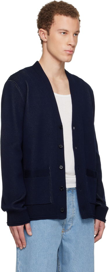 Пуловер Givenchy V-Neck Knitted Cardigan with Pockets Тъмно синьо | BMK00X4YNX499, 1