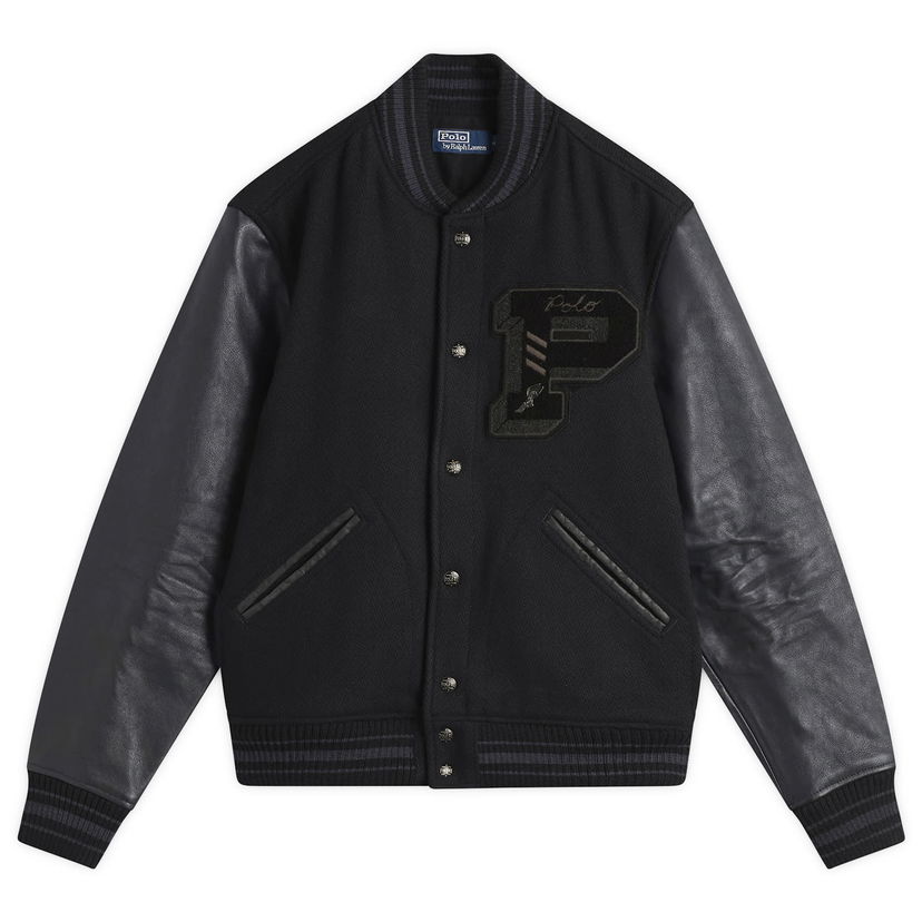 Яке бомбър Polo by Ralph Lauren Varsity Jacket Черно | 710907546001-BLK