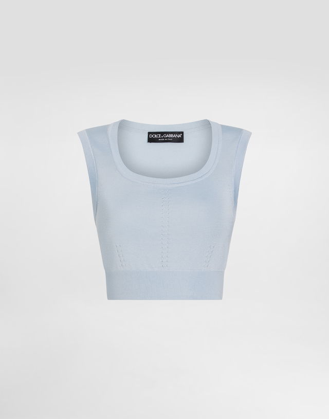 Dolce & Gabbana Silk Knitted Tank Top
