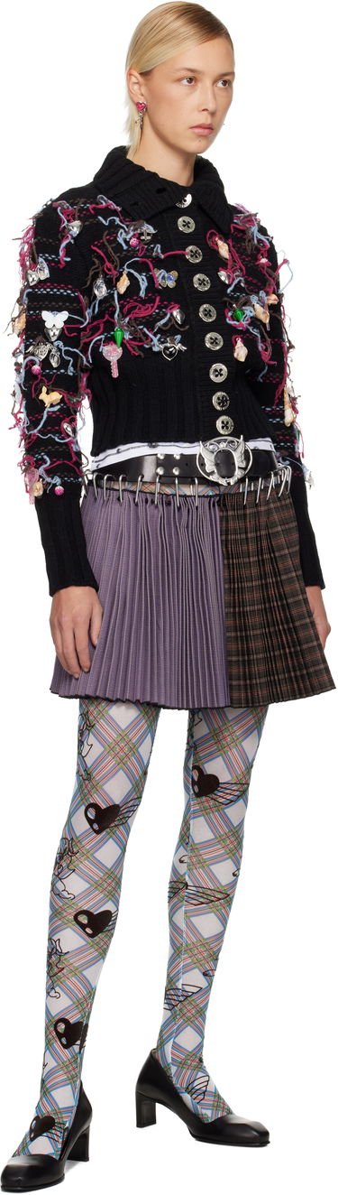 Пуловер Chopova Lowena Chopova Lowena Washed Up Embellished Turtleneck Cardigan Многоцветен | 5250, 3