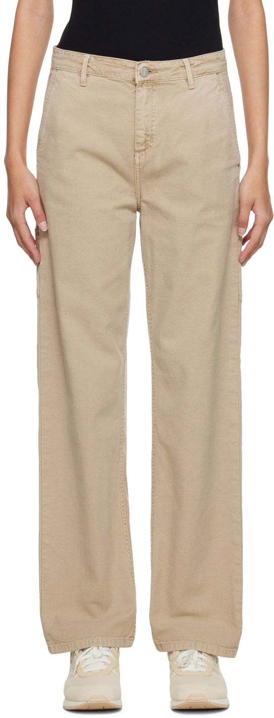 Панталони Carhartt WIP Straight Fit Cotton Canvas Pants Бежово | I030289 07EFH, 0