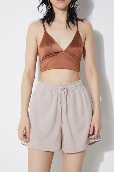 Къси панталони adidas Originals adidas Originals 3 Stripe French Terry High Waist Shorts Бежово | IP0694, 0