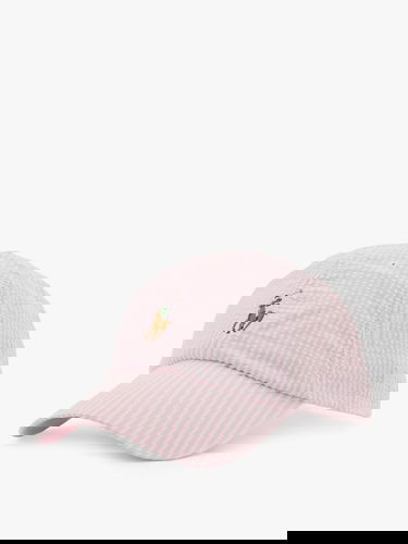 Шапка с козирка Polo by Ralph Lauren Seersucker Baseball Cap by Polo Ralph Lauren Розово | 710957166004, 1