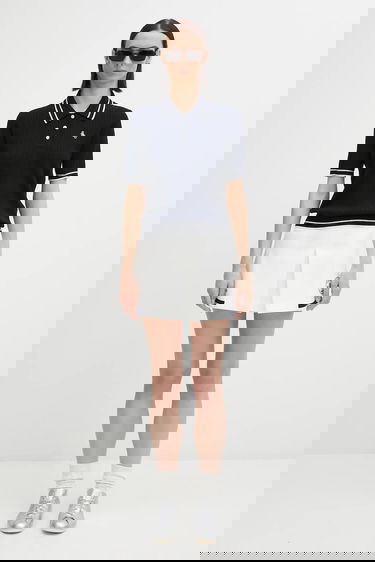 Пола Sporty & Rich Sporty & Rich Eden Crest Embroidered Mila Mini Skirt Бяло | SK01160666WH50, 4