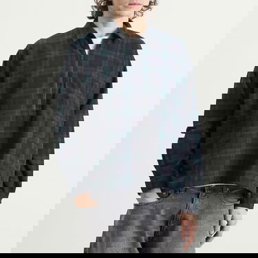 Риза BEAMS Half Zip Pullover Shirt in Black Watch, Size Small Многоцветен | 1111-1245-147-90, 2