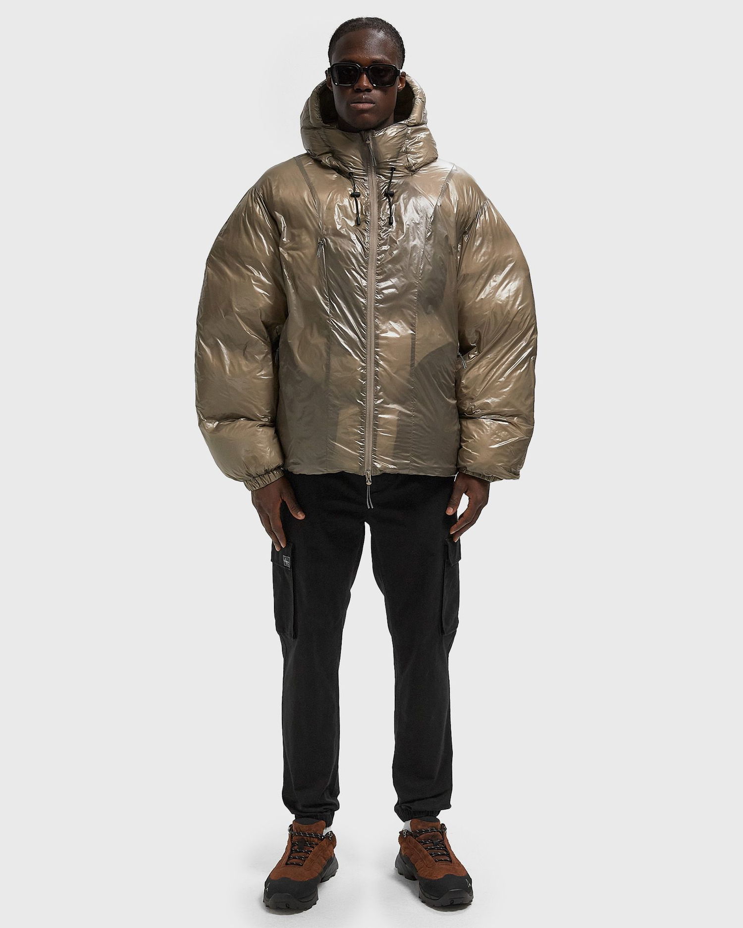 Пухо яке ROA Smooth Hooded Puffer Down Jacket Кафяво | RBMW0541FA356, 1