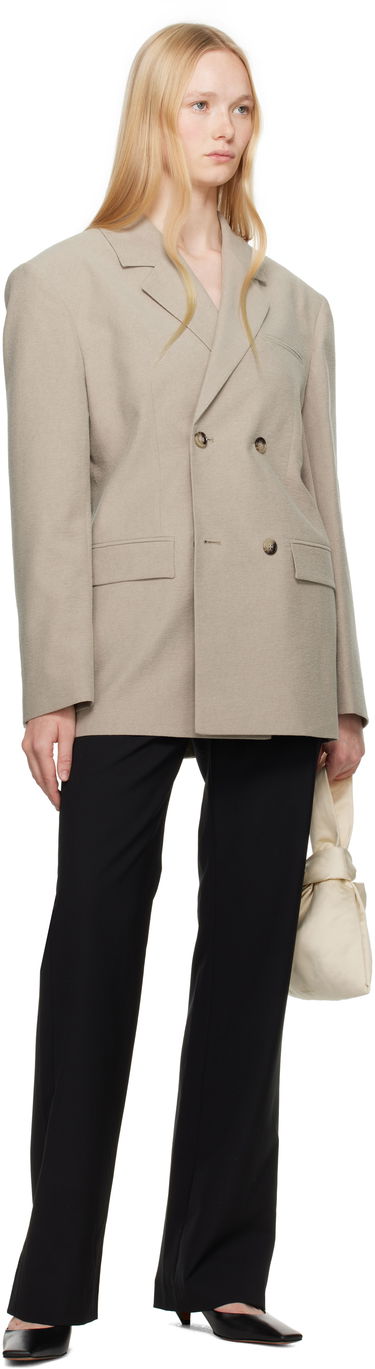 Яке Nanushka Nanushka Diante Double-Breasted Blazer Бежово | NW25SSOW26092, 3