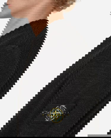 Пуловер Stone Island Cotton Mock Crewneck Черно | 7715530A6 V0029, 5
