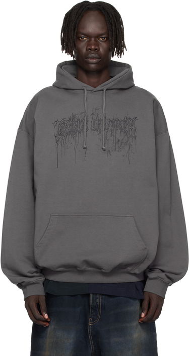 Суитчър VETEMENTS Vetements Cradle of Filth Dripped Logo Oversized Hoodie Сиво | UCF76HD400M, 0