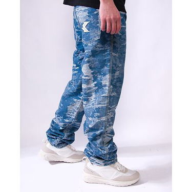 Дънки Karl Kani Karl Kani Og K Distress Camo Five Pocket Denim Pants W30 Синьо | KK-60000106, 2