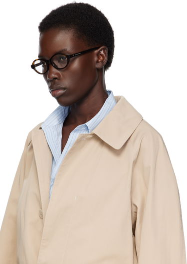 Слънчеви очила Bottega Veneta Bottega Veneta Triangle Stud Logo Round Glasses Кафяво | BV1367O-002, 3