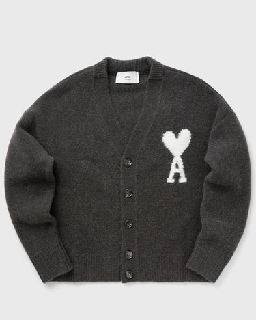 Пуловер AMI Paris CARDIGAN DE COEUR ECRU Сиво | UKC025.KN0032-061, 0