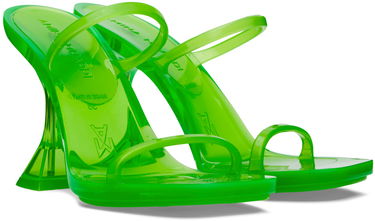 Аксесоари Amina Muaddi Amina Muaddi Brito Slipper Heeled Sandals Зелено | 11S333533BRI, 3