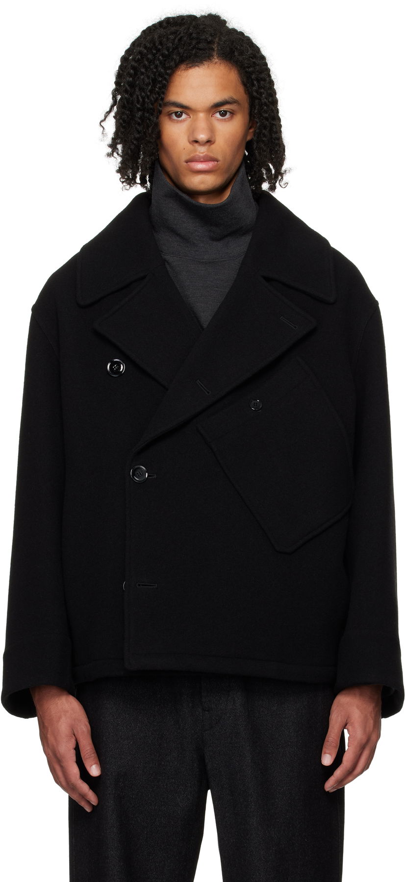 Палта LEMAIRE Lemaire Dispatch Peacoat Черно | OW1114 LF1116