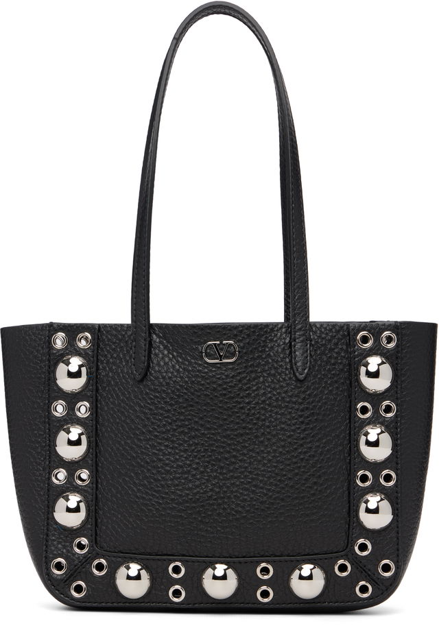 Valentino Garavani Pebbled Leather Studded Mini Nellcôte Tote