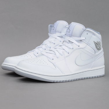 Кецове и обувки Jordan Air Jordan 1 Mid "White Wolf Grey" Бяло | 554724-112, 1
