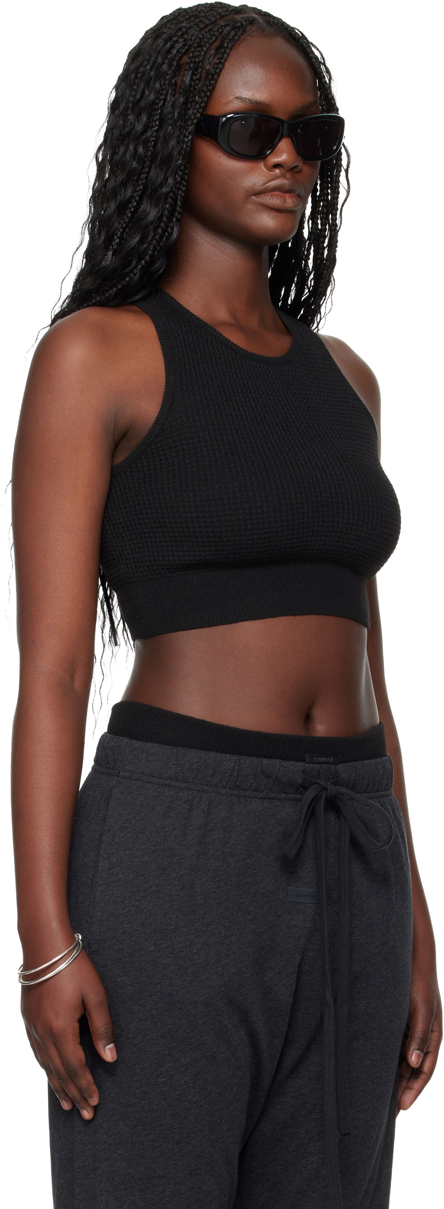 Потник Fear of God ESSENTIALS Waffle Sport Tank Top Черно | 192HO257221FW, 1