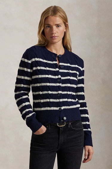 Пуловер Polo by Ralph Lauren Navy Blue & White Striped Cardigan Синьо | 211947909, 0