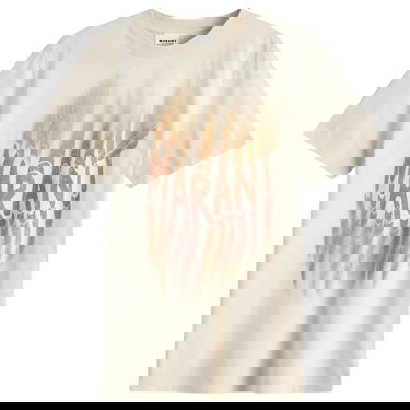 Тениска Isabel Marant Étoile Spray Logo T-Shirt Бежово | TS0147FA-C1N07E, 0