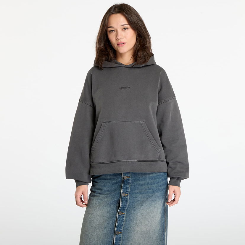 Суитчър Carhartt WIP Hooded Benton Garment Dyed Sweatshirt Сиво | I034512.87GD