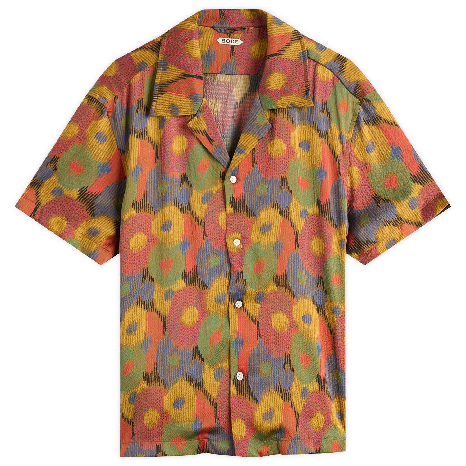 Риза Bode Bode Fruit Pit Short Sleeve Shirt, Size Large Многоцветен | MRF25SH008, 1