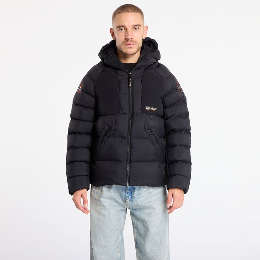 Пухо яке Napapijri Hooded Puffer Jacket A-Moesa Puf Черно | NP0A4I1R0411