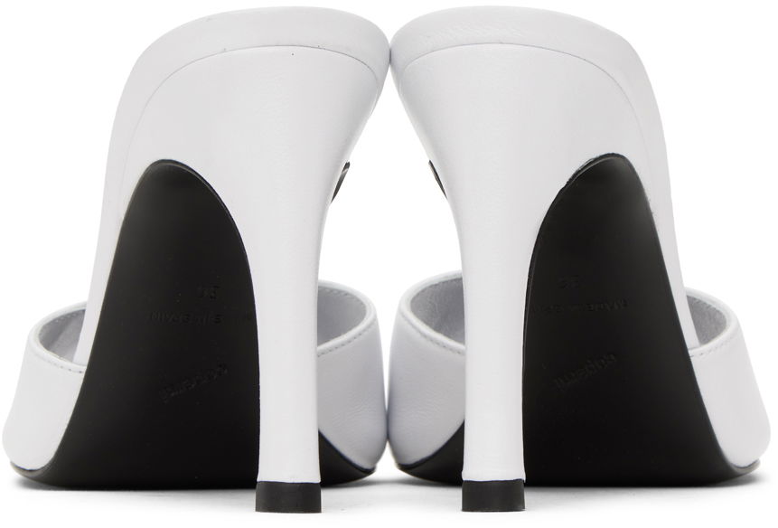 Кецове и обувки Coperni Logo Slide Heels Бяло | COPSH29477, 1