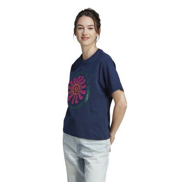 Тениска adidas Performance Women's Floral Graphic Cropped T-Shirt Синьо | IM2390, 0