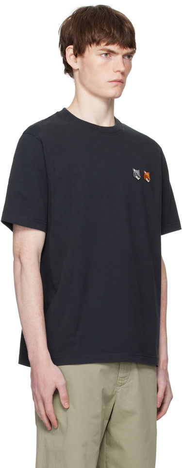 Тениска MAISON KITSUNÉ Maison Kitsuné Double Fox Head Comfort T-Shirt Черно | OM011CFKJ0118, 1
