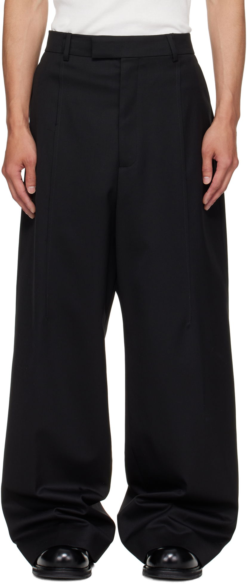 Панталони VETEMENTS Vetements Cut Baggy Tailored Trousers Черно | UH76TP350B