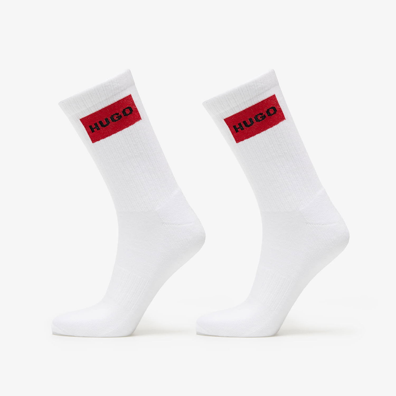 Чорапи BOSS Hugo Logo Quarter 2-Pack Socks Бяло | 50510640-100, 0