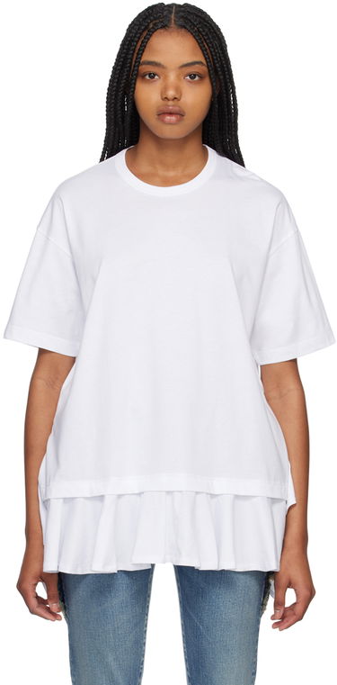 Тениска Comme des Garçons Comme des Garçons Shirt Ruffled T-Shirt Бяло | FK-T018-051, 0