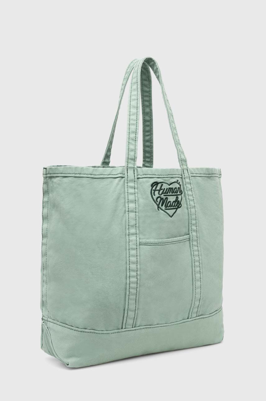 Голяма пазарска чанта Human Made Garment Dyed Tote Bag Зелено | HM27GD037, 1