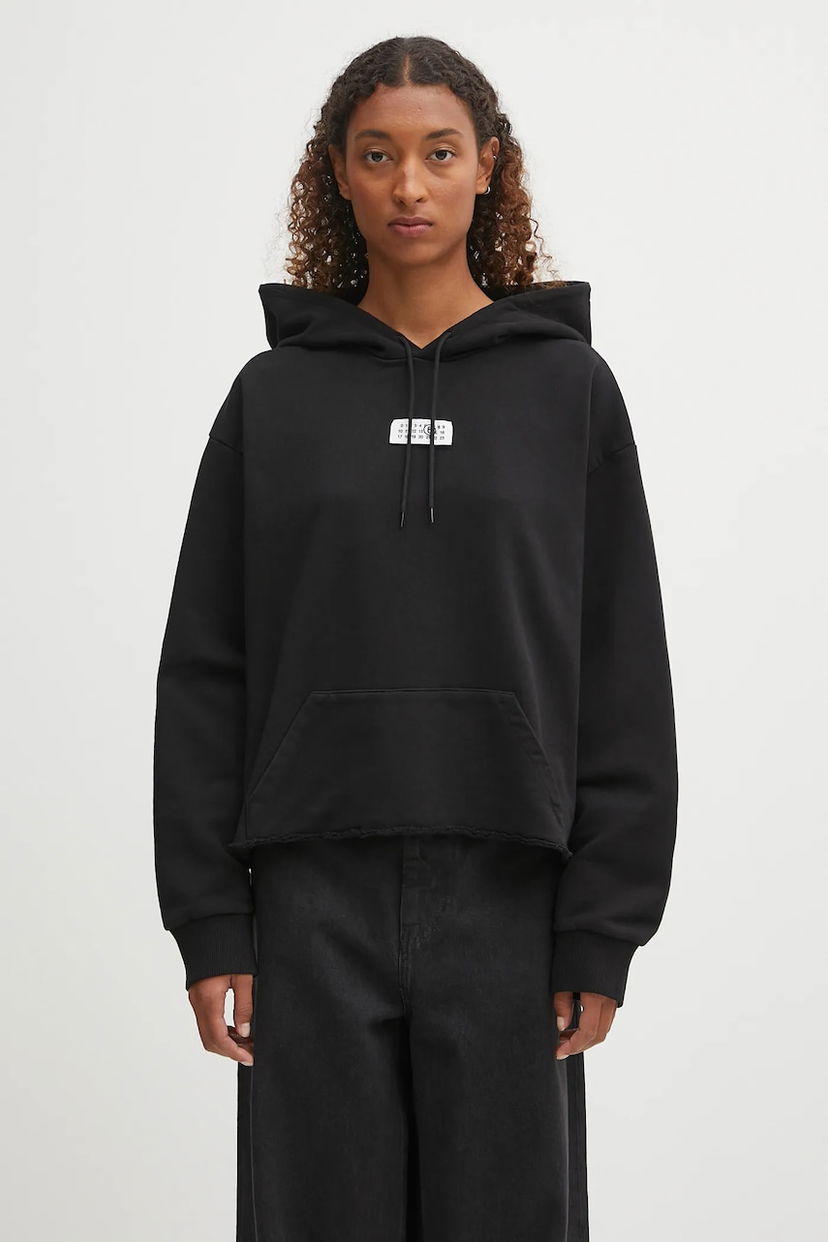 Суитчър Maison Margiela MM6 Maison Margiela x MM6 Wardro Cropped Hoodie Черно | S52GU0234.M25025.900