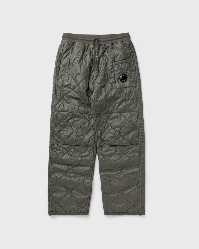 DIAGONAL RAISED FLEECE MIXED QUILTED SWEATPANTS