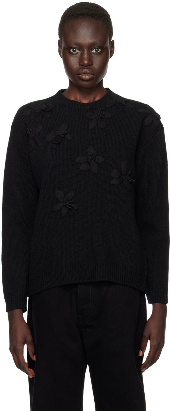 Black Embroidered Sweater