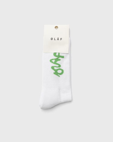 Чорапи ØLÅF Olaf Signature Logo Socks Бяло | A200818-OPTICAL-WHITE, 0
