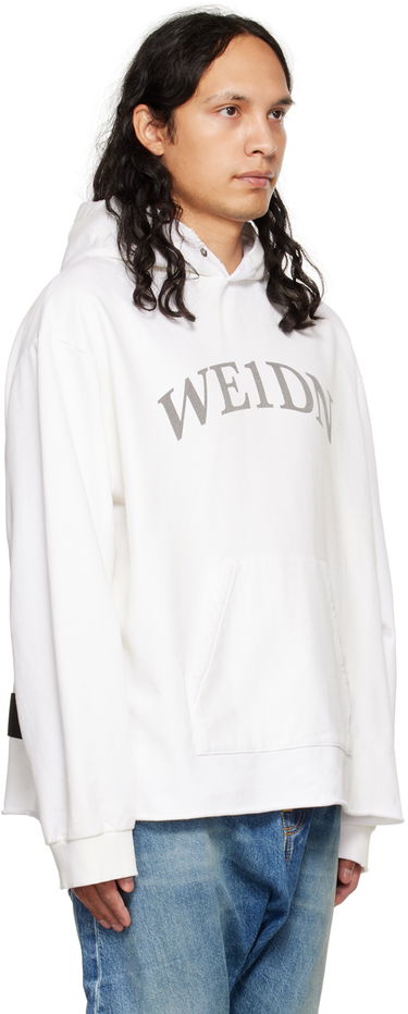 Суитчър We11done We11done Distressed Hoodie Бяло | WD-TH3-22-716-U-WH, 1