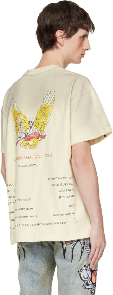 Тениска Who Decides War Ribbon Tour Graphic T-shirt Бежово | 1110530018FW25, 2