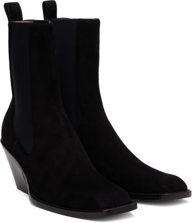 Кецове и обувки Khaite KHAITE Austin Suede Ankle Boots Черно | F1092-849, 3