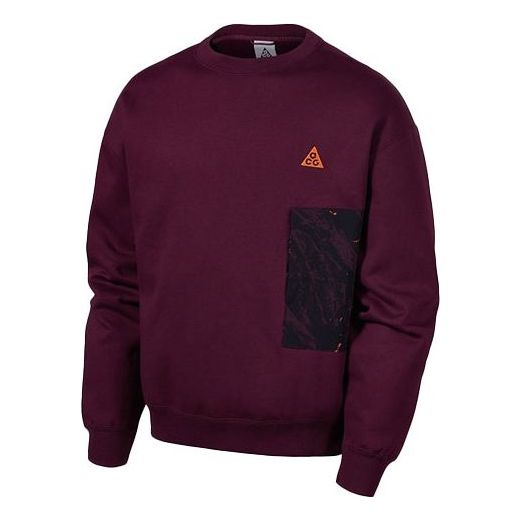 Пуловер Nike ACG ACG Splicing Crew Sweatshirt Бургунди | CZ5103-643