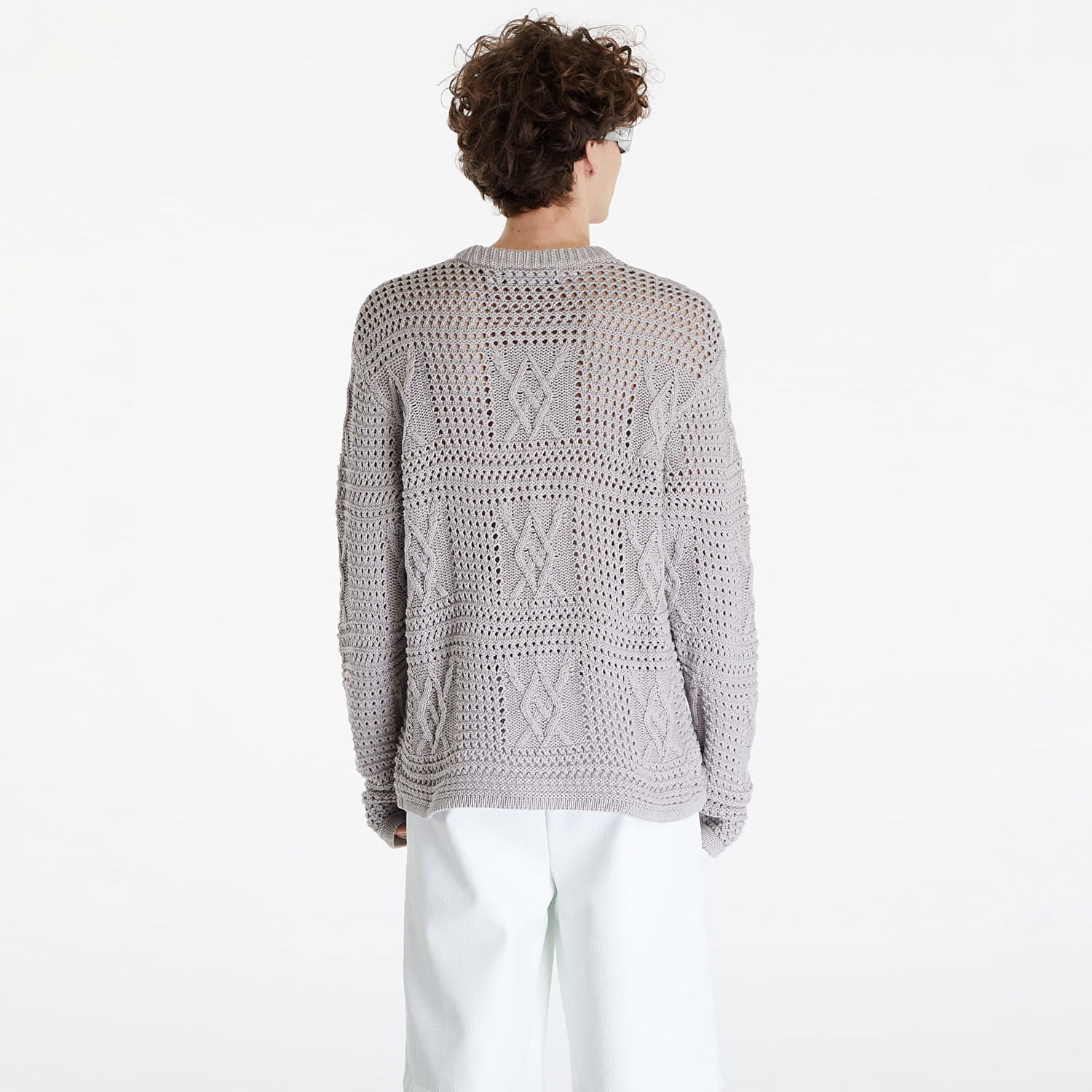 Пуловер DAILY PAPER Zuberi Crochet Sweater Сиво | 2411038, 1