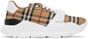 Кецове и обувки Burberry Regis Sneakers 'White & Beige' Бежово | 8048577, 0