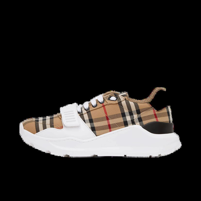 Кецове и обувки Burberry Regis Sneakers 'White & Beige' Бежово | 8048577