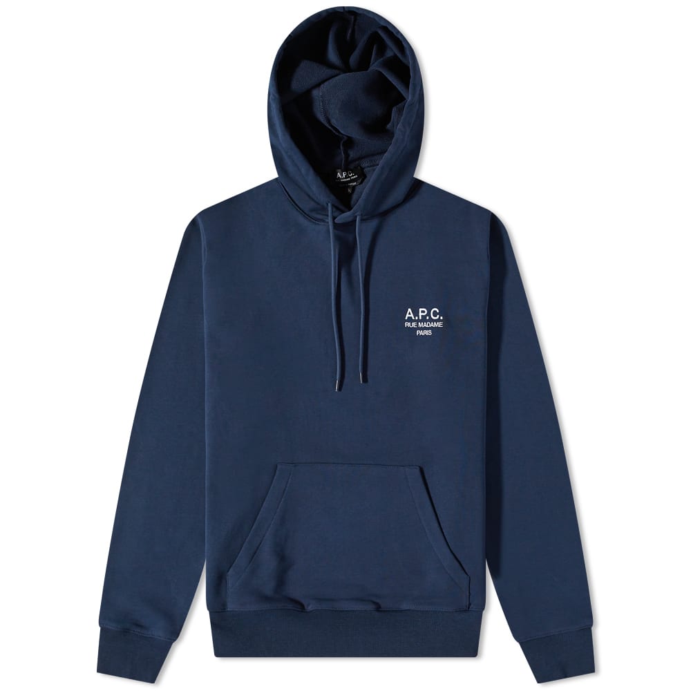 Суитчър A.P.C. Marvin Small Logo Hoodie Тъмно синьо | COEZD-H27733-IAJ, 0