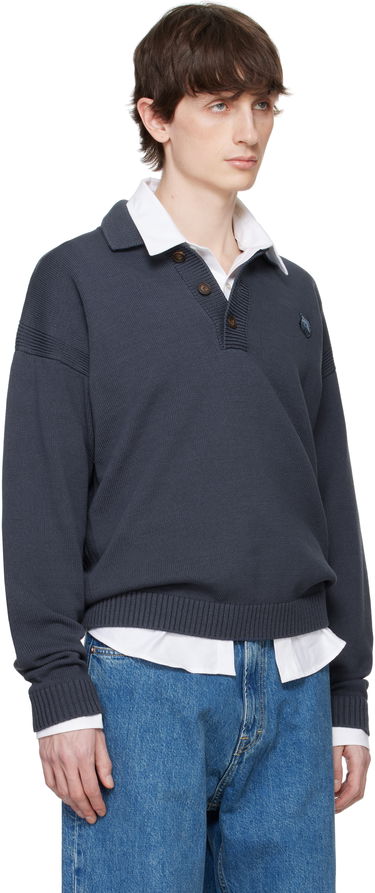Пуловер MAISON KITSUNÉ Maison Kitsuné Fox Head Patch Comfort Polo Сиво | OM00202KT1099, 1