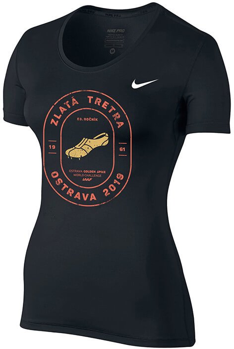 Тениска Nike Pro Top SS All Over Mesh T-Shirt Черно | 889540-010-zt, 0